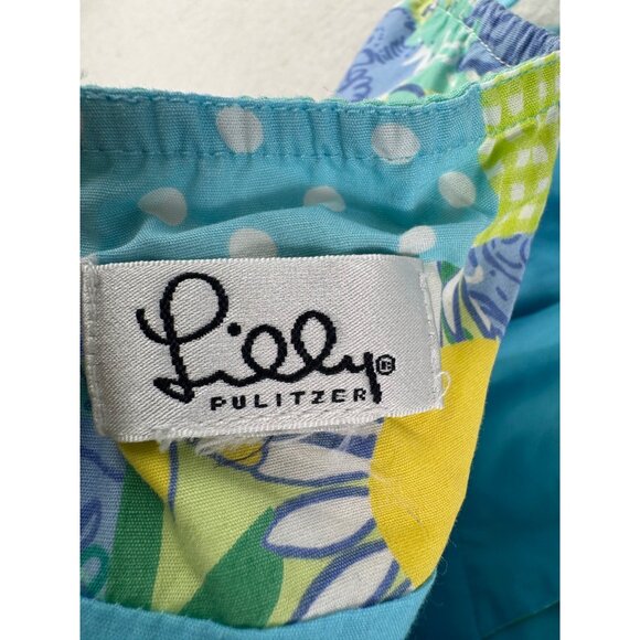 VTG Lily Pulitzer floral spring‎ cottage core halter dress sz M - Picture 3 of 7